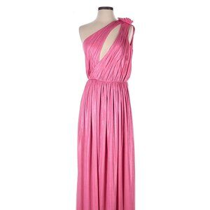 NWT Retrofete Andrea Maxi Dress Hot Pink One Shoulder Cocktail Evening Gown